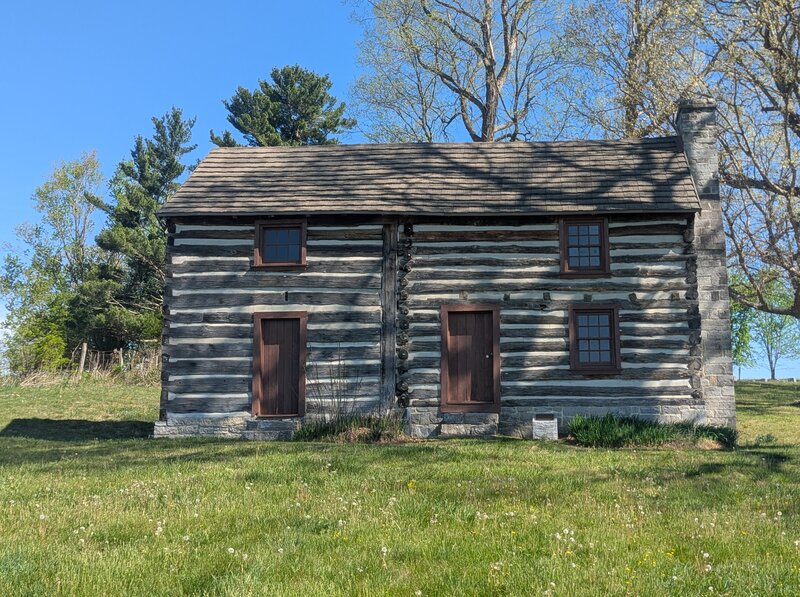 The Flohr House — hewn-log home of the founding pastor