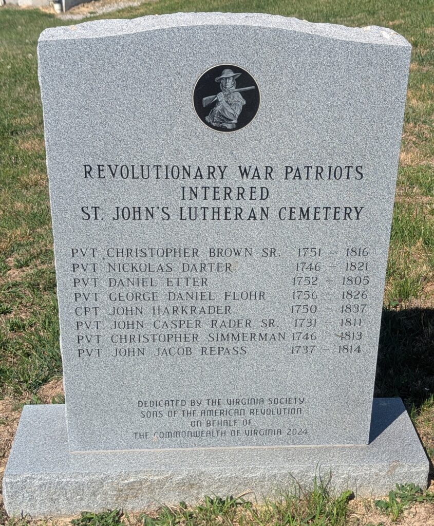 Revolutionary War Patriots monument, Old St. John cemetery